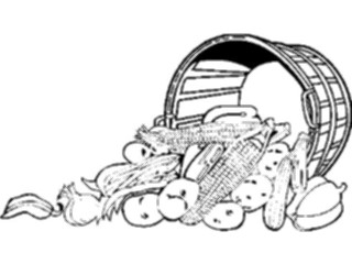 Sticker Custom Preview Image #065023 Food Drink Veggies Basketof Vegetables