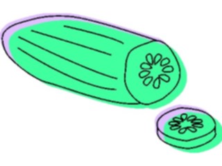 Sticker Custom Preview Image #065241 Food Drink Veggies Cucumber09
