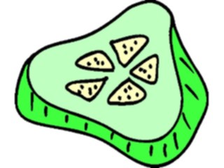 Sticker Custom Preview Image #065245 Food Drink Veggies Cucumber Slice2