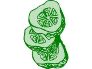Sticker Custom Preview Image #065246 Food Drink Veggies Cucumber Slices