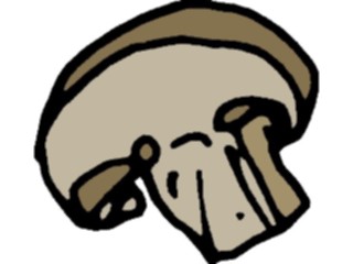 Sticker Custom Preview Image #065311 Food Drink Veggies Mushroom Slice3