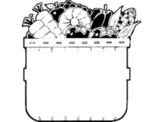 Sticker Custom Preview Image #065502 Food Drink Veggies Vegetable Basket2
