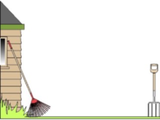 Sticker Custom Preview Image #066343 Gardening House Rake