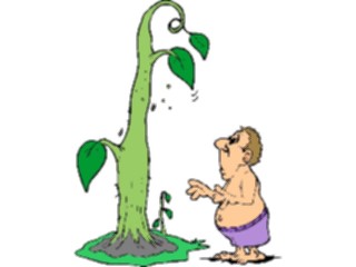 Sticker Custom Preview Image #066378 Gardening Man Bean Stalk
