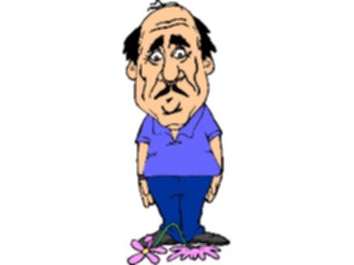 Sticker Custom Preview Image #066389 Gardening Manwith Dead Flowers