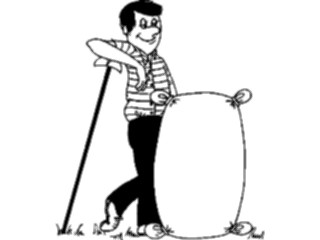 Sticker Custom Preview Image #066390 Gardening Manwith Fertilizer1