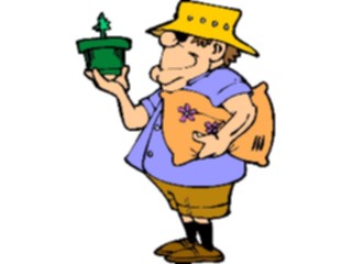 Sticker Custom Preview Image #066391 Gardening Manwith Fertilizer2