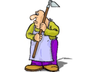 Sticker Custom Preview Image #066393 Gardening Manwith Hoe2