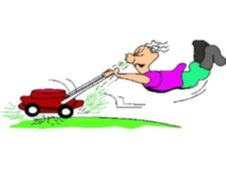 Sticker Custom Preview Image #066397 Gardening Manwith Lawnmower3