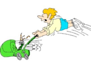 Sticker Custom Preview Image #066399 Gardening Manwith Lawnmower5