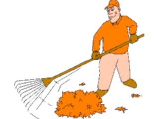 Sticker Custom Preview Image #066405 Gardening Manwith Rake3