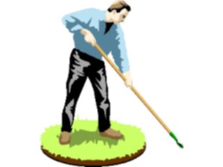 Sticker Custom Preview Image #066406 Gardening Manwith Shovel1
