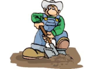 Sticker Custom Preview Image #066408 Gardening Manwith Shovel3
