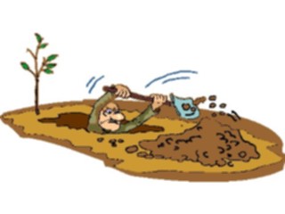 Sticker Custom Preview Image #066409 Gardening Manwith Shovel4