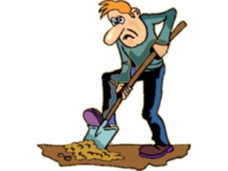 Sticker Custom Preview Image #066410 Gardening Manwith Shovel5