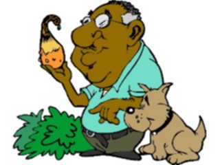 Sticker Custom Preview Image #066413 Gardening Manwith Squash