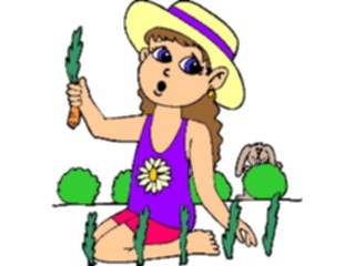 Sticker Custom Preview Image #066434 Gardening Picking Carrots