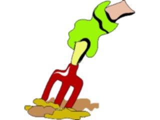 Sticker Custom Preview Image #066491 Gardening Rake Hand