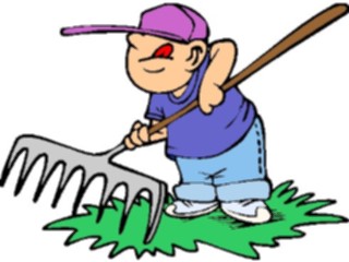 Sticker Custom Preview Image #066494 Gardening Raking1