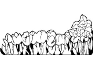Sticker Custom Preview Image #066503 Gardening Rowof Flowers