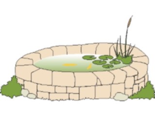 Sticker Custom Preview Image #066547 Gardening Stone Pond