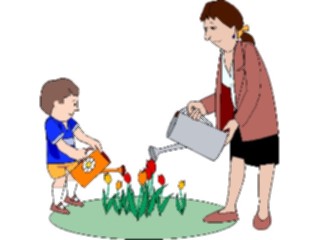 Sticker Custom Preview Image #066640 Gardening Watering Flowers1