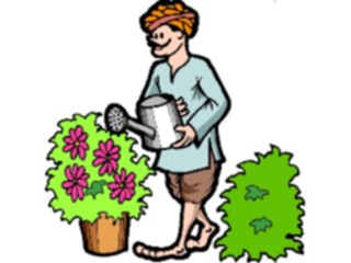 Sticker Custom Preview Image #066642 Gardening Watering Flowers3