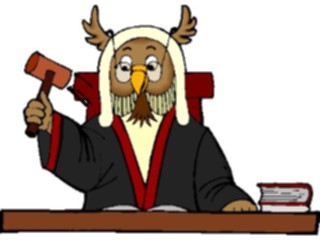 Sticker Custom Preview Image #066868 Government Judicial Branch Judge Owl