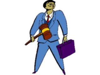 Sticker Custom Preview Image #066885 Government Judicial Branch Manwith Gavel1