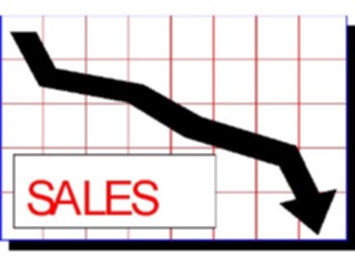 Sticker Custom Preview Image #067138 Graphs Charts Miscellaneous Sales Down
