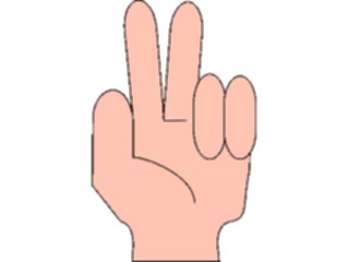 Sticker Custom Preview Image #067365 Hands Hands Alone Fingers V Sign