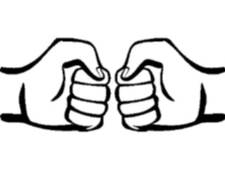 Sticker Custom Preview Image #067380 Hands Hands Alone Fists