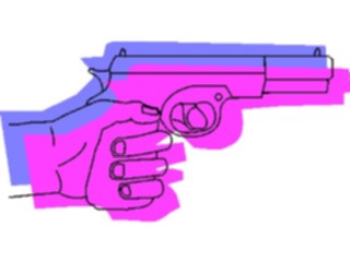 Sticker Custom Preview Image #067651 Hands Handswith Objects Gun2