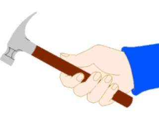 Sticker Custom Preview Image #067652 Hands Handswith Objects Hammer1