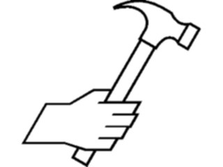 Sticker Custom Preview Image #067655 Hands Handswith Objects Hammer4
