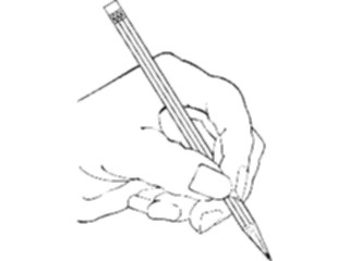 Sticker Custom Preview Image #067782 Hands Handswith Objects Pencil03