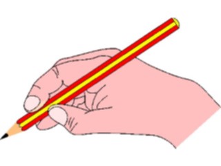 Sticker Custom Preview Image #067788 Hands Handswith Objects Pencil09