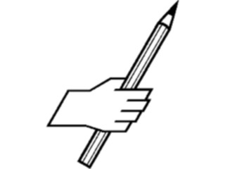 Sticker Custom Preview Image #067789 Hands Handswith Objects Pencil10