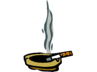 Sticker Custom Preview Image #068007 Health Medical Cartoons Cigarette Ashtray1