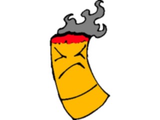 Sticker Custom Preview Image #068009 Health Medical Cartoons Cigarette Frowning