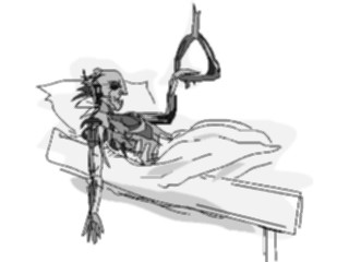 Sticker Custom Preview Image #068030 Health Medical Cartoons Death Bed