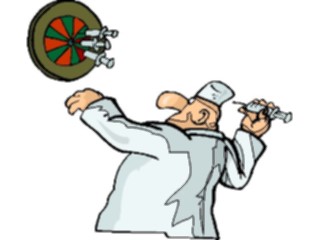 Sticker Custom Preview Image #068046 Health Medical Cartoons Dentist Playing Darts