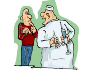 Sticker Custom Preview Image #068048 Health Medical Cartoons Dentist Reassuring Patient