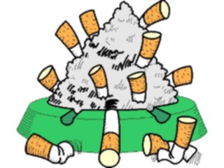 Sticker Custom Preview Image #068055 Health Medical Cartoons Dirty Ashtray