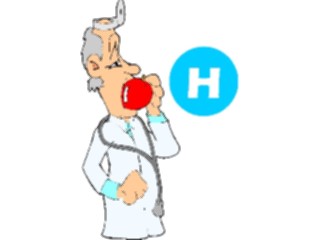 Sticker Custom Preview Image #068080 Health Medical Cartoons Doctor Applein Mouth