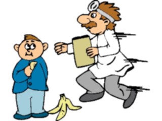 Sticker Custom Preview Image #068083 Health Medical Cartoons Doctor Banana Peel