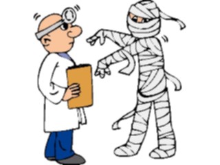 Sticker Custom Preview Image #068084 Health Medical Cartoons Doctor Bandaged Man