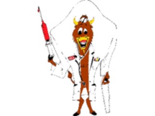 Sticker Custom Preview Image #068087 Health Medical Cartoons Doctor Bull