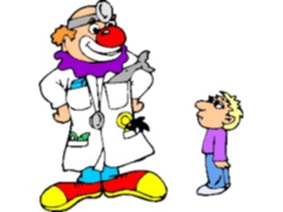 Sticker Custom Preview Image #068088 Health Medical Cartoons Doctor Clown
