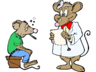 Sticker Custom Preview Image #068104 Health Medical Cartoons Doctor Patient Mice